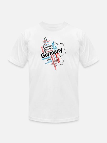 Germany - Unisex Jersey T-Shirt by Bella + Canvas - white