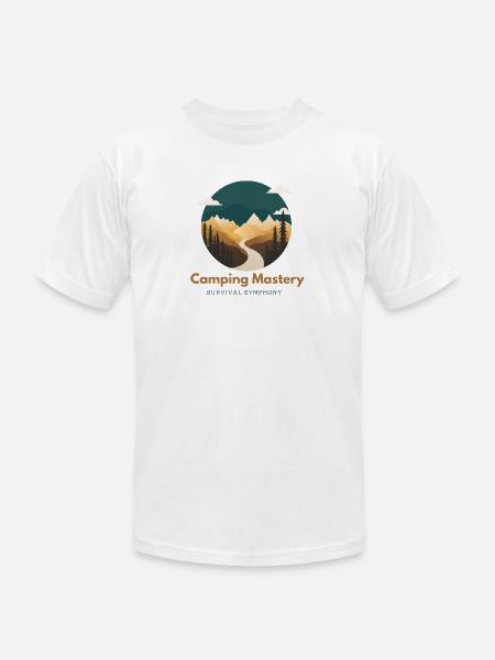 Camping Mastery Survival Symphony - Unisex Jersey T-Shirt by Bella + Canvas - white