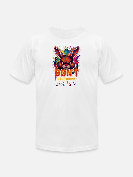 Rage_Bunny - Unisex Jersey T-Shirt by Bella + Canvas - white