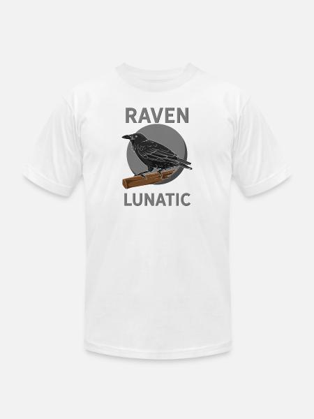 Raven Lunatic - Unisex Jersey T-Shirt by Bella + Canvas - white