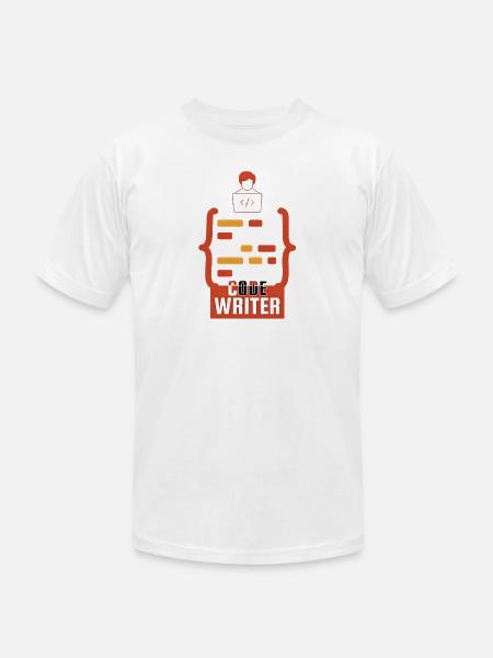 Code Writer Emblem - Unisex Jersey T-Shirt by Bella + Canvas - white