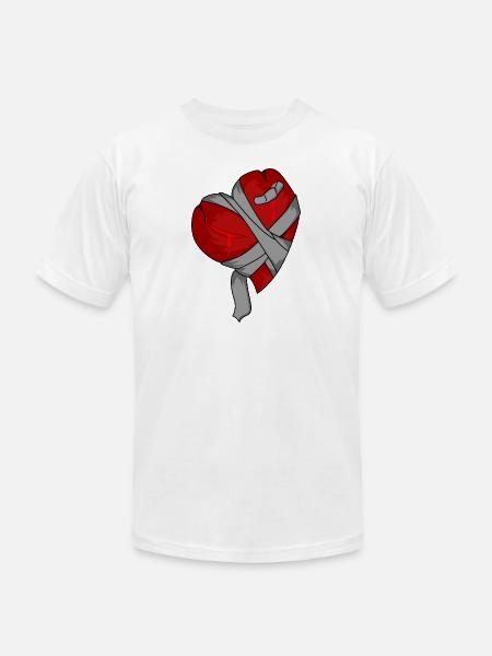 Broken Heart - Unisex Jersey T-Shirt by Bella + Canvas - white