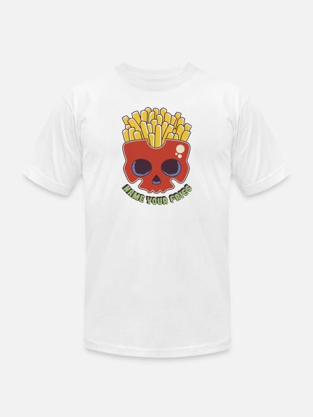 Poisoned Fries - Unisex Jersey T-Shirt by Bella + Canvas - white
