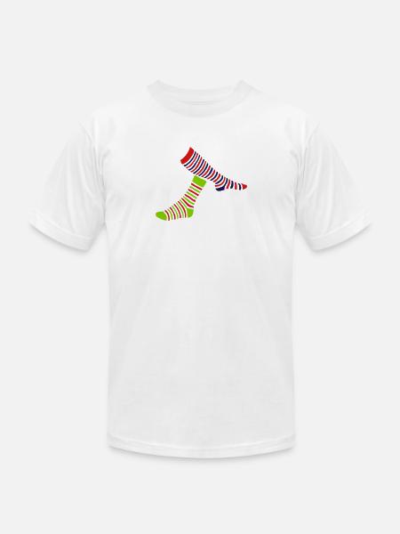 1 sock 2 - Unisex Jersey T-Shirt by Bella + Canvas - white