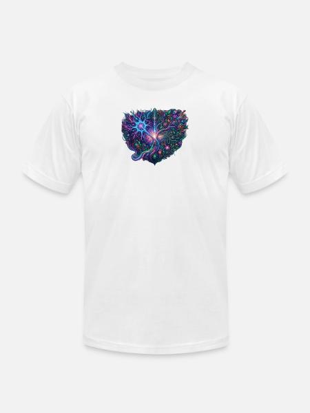 Neon Tree of Circuits - Unisex Jersey T-Shirt by Bella + Canvas - white
