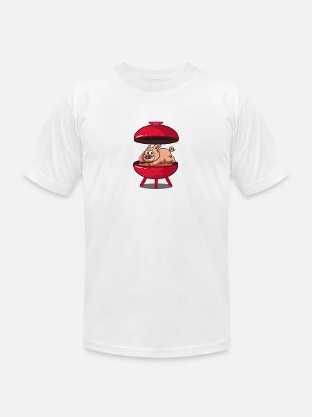 Pig Pig BBQ - Unisex Jersey T-Shirt by Bella + Canvas - white