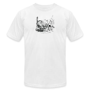 PonyFail Thelwell Cartoon - Unisex Jersey T-Shirt by Bella + Canvas - white - Front - Jose (178cm)