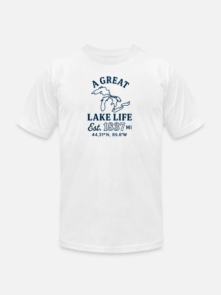 It's a Great Lake Life - Unisex Jersey T-Shirt by Bella + Canvas - white