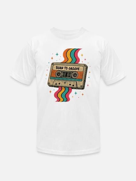 Vintage Boho Cassette Tape Design - Unisex Jersey T-Shirt by Bella + Canvas - white