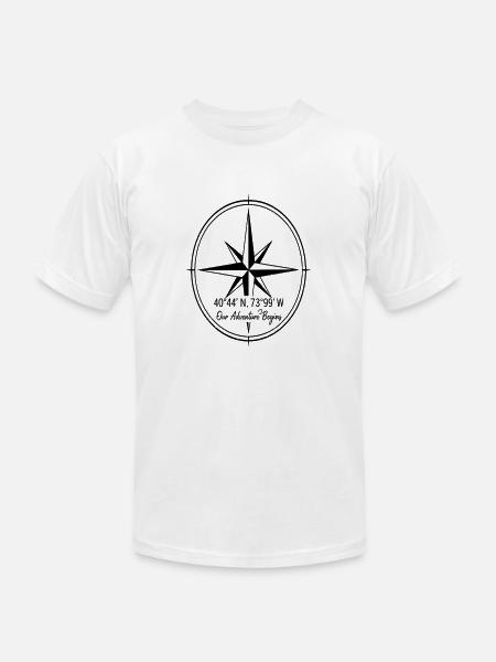 Compass Rose Adventure - Unisex Jersey T-Shirt by Bella + Canvas - white