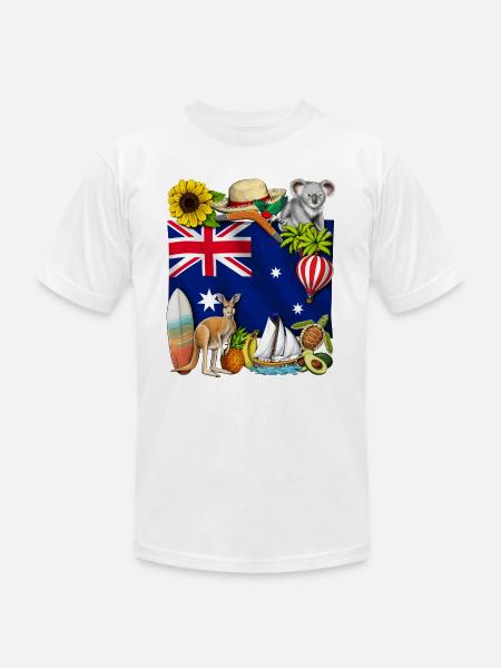 Australia - Unisex Jersey T-Shirt by Bella + Canvas - white