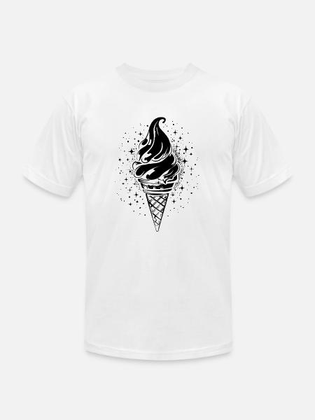 Ice Cream Cone Graphic - Unisex Jersey T-Shirt by Bella + Canvas - white