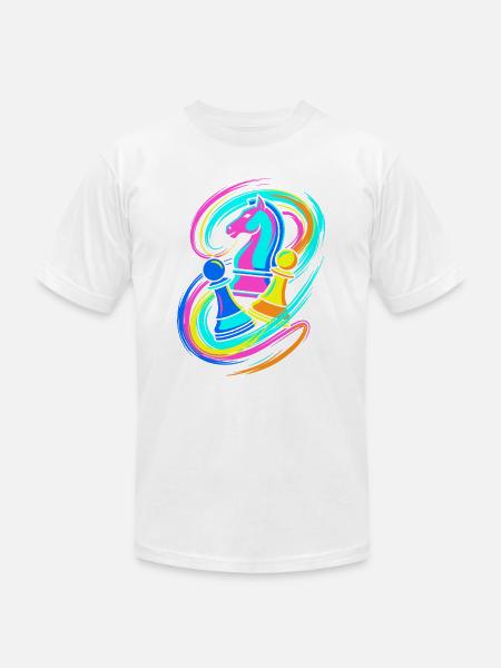 Chess Pieces - Unisex Jersey T-Shirt by Bella + Canvas - white