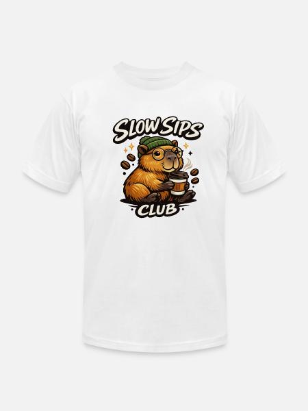Slow Sips Club - Unisex Jersey T-Shirt by Bella + Canvas - white