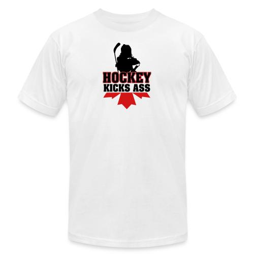Hockey Kicks Ass - Unisex Jersey T-Shirt by Bella + Canvas
