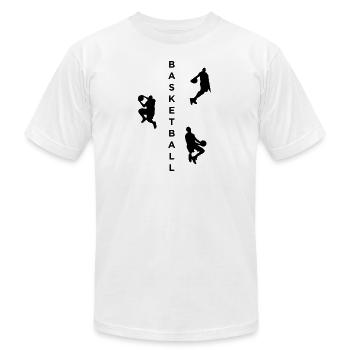 Basketball Triple Dunk Logo - T-shirt unisexe Bella + Canvas - blanc - Devant - Jose (178cm)