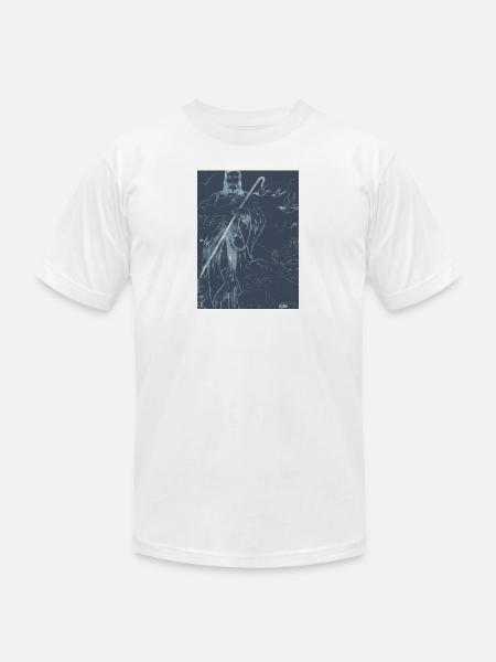 Good Shepherd - Blue Image - Unisex Jersey T-Shirt by Bella + Canvas - white