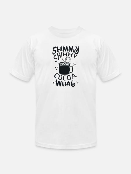 Shimmy Shimmy Hot Cocoa Black - Unisex Jersey T-Shirt by Bella + Canvas - white