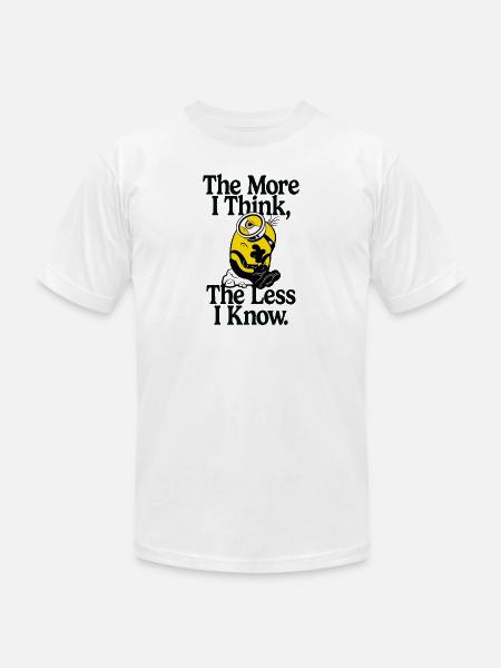 Minions The More I Think The Less I Know - Unisex Jersey T-Shirt by Bella + Canvas - white
