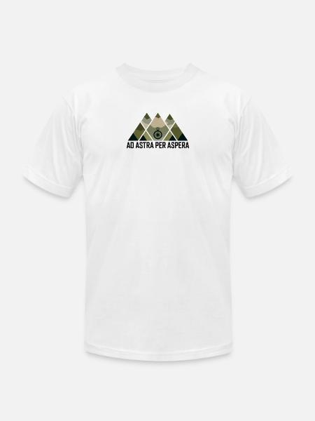 Astral Peaks Compass - Unisex Jersey T-Shirt by Bella + Canvas - white