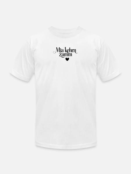 Mia Kehm Zammm Script Heart - Unisex Jersey T-Shirt by Bella + Canvas - white