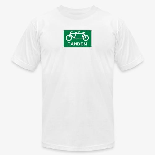 tandem_bicycle_sign - Unisex Jersey T-Shirt by Bella + Canvas