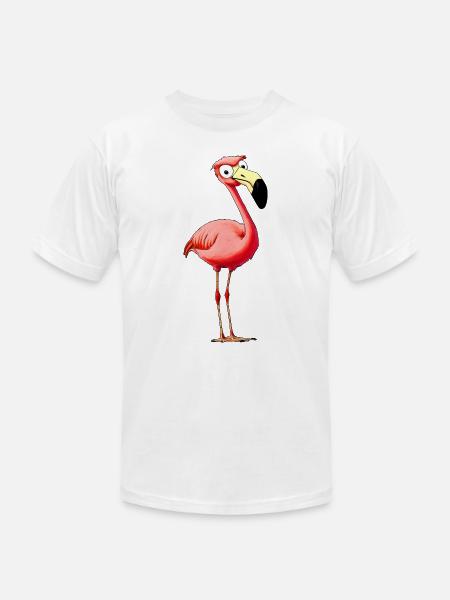 Flamingos Style - Unisex Jersey T-Shirt by Bella + Canvas - white