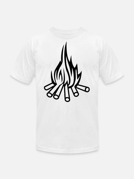 bonfire - Unisex Jersey T-Shirt by Bella + Canvas - white