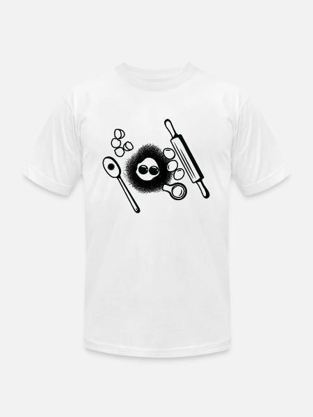Baking Ingredients Sketch - Unisex Jersey T-Shirt by Bella + Canvas - white