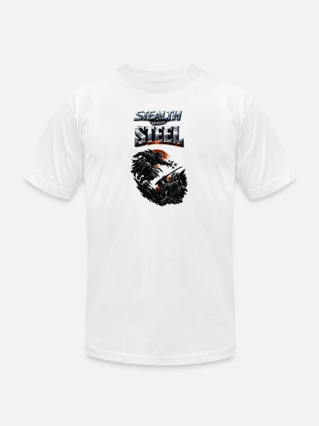 Stealth vs Steel Clash - Unisex Jersey T-Shirt by Bella + Canvas - white