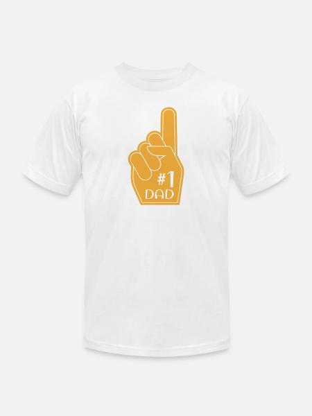 #1 DAD - Unisex Jersey T-Shirt by Bella + Canvas - white
