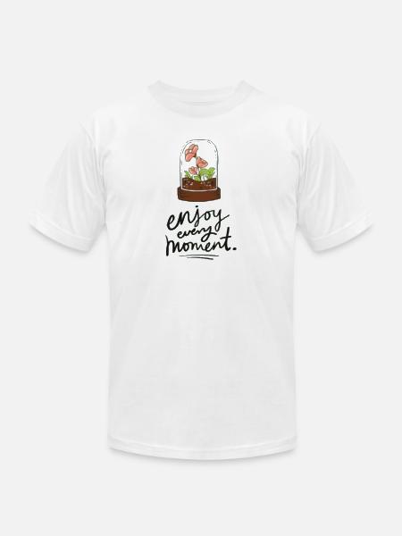 Terrarium Bloom Moment - Unisex Jersey T-Shirt by Bella + Canvas - white