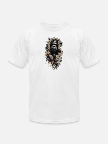 face mask demon - Unisex Jersey T-Shirt by Bella + Canvas - white