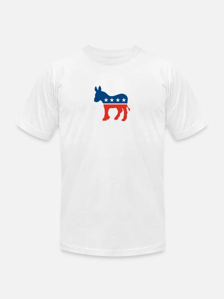Democrat Logo - Unisex Jersey T-Shirt by Bella + Canvas - white