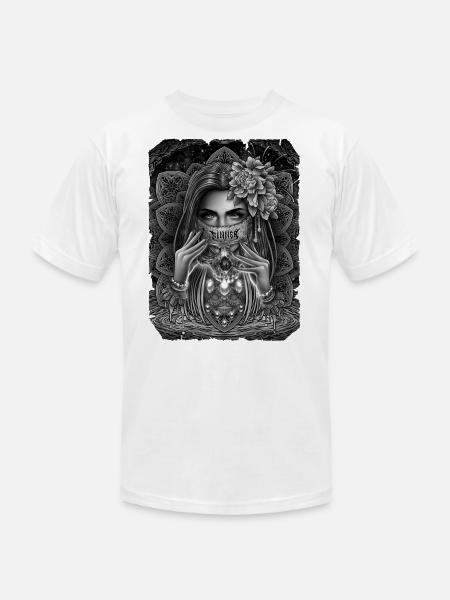 Sinner skull mask - Unisex Jersey T-Shirt by Bella + Canvas - white