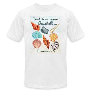 Coquillage, Coquillage !!! - T-shirt unisexe Bella + Canvas - blanc - Devant - Jose (178cm)