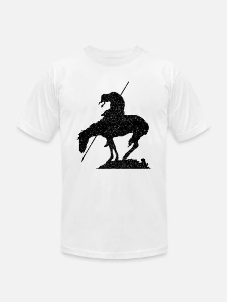 The horseman trail end  - Unisex Jersey T-Shirt by Bella + Canvas - white