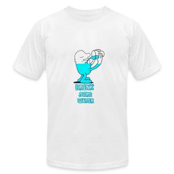 water dress - Unisex Jersey T-Shirt by Bella + Canvas - white - Front - Jose (178cm)