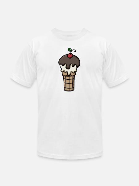 Ice cream cone - Unisex Jersey T-Shirt by Bella + Canvas - white