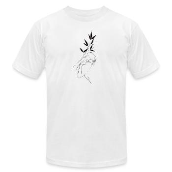 fille de la nature, mère nature, sauver la terre - T-shirt unisexe Bella + Canvas - blanc - Devant - Jose (178cm)
