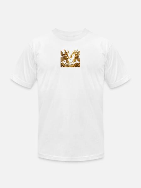 Golden Windfall Angels - Unisex Jersey T-Shirt by Bella + Canvas - white