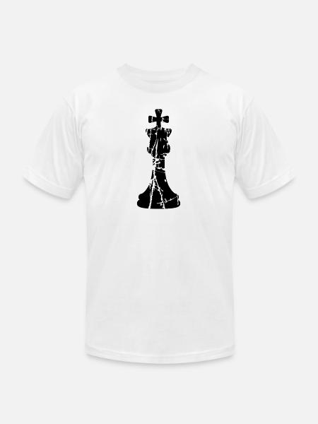 Scratch Cracks Chess - Unisex Jersey T-Shirt by Bella + Canvas - white