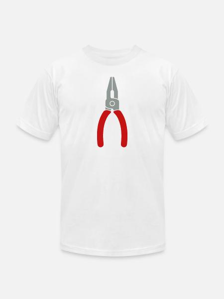 Pliers Tool Logo - Unisex Jersey T-Shirt by Bella + Canvas - white