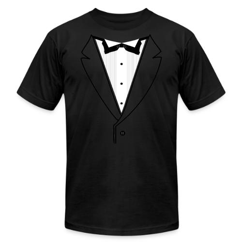 Tuxedo Plain w. Black Lines - Unisex Jersey T-Shirt by Bella + Canvas