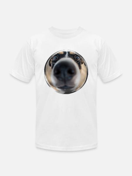 Dog in bubble - Unisex Jersey T-Shirt by Bella + Canvas - white