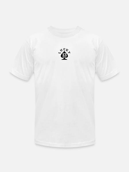 Lucky 13 Spade - Unisex Jersey T-Shirt by Bella + Canvas - white