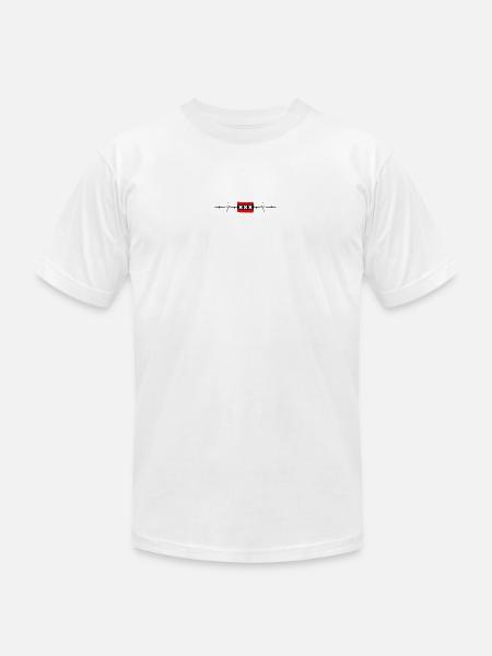 Amsterdam Flag Heartbeat - Unisex Jersey T-Shirt by Bella + Canvas - white