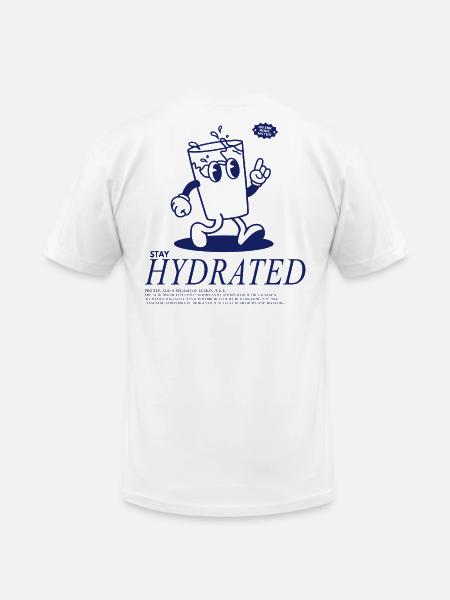Stay Hydrated - Drink Your Water - Unisex Jersey T-Shirt by Bella + Canvas - white