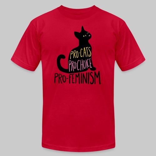 Pro-cats pro-choice pro-feminism - Unisex Jersey T-Shirt by Bella + Canvas
