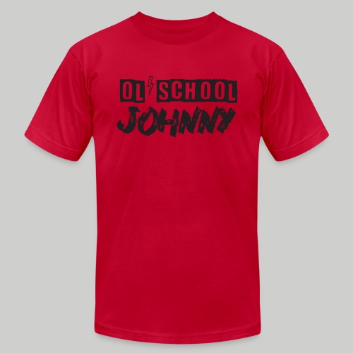 Ol' School Johnny Logo - Black Text - Unisex Jersey T-Shirt by Bella + Canvas
